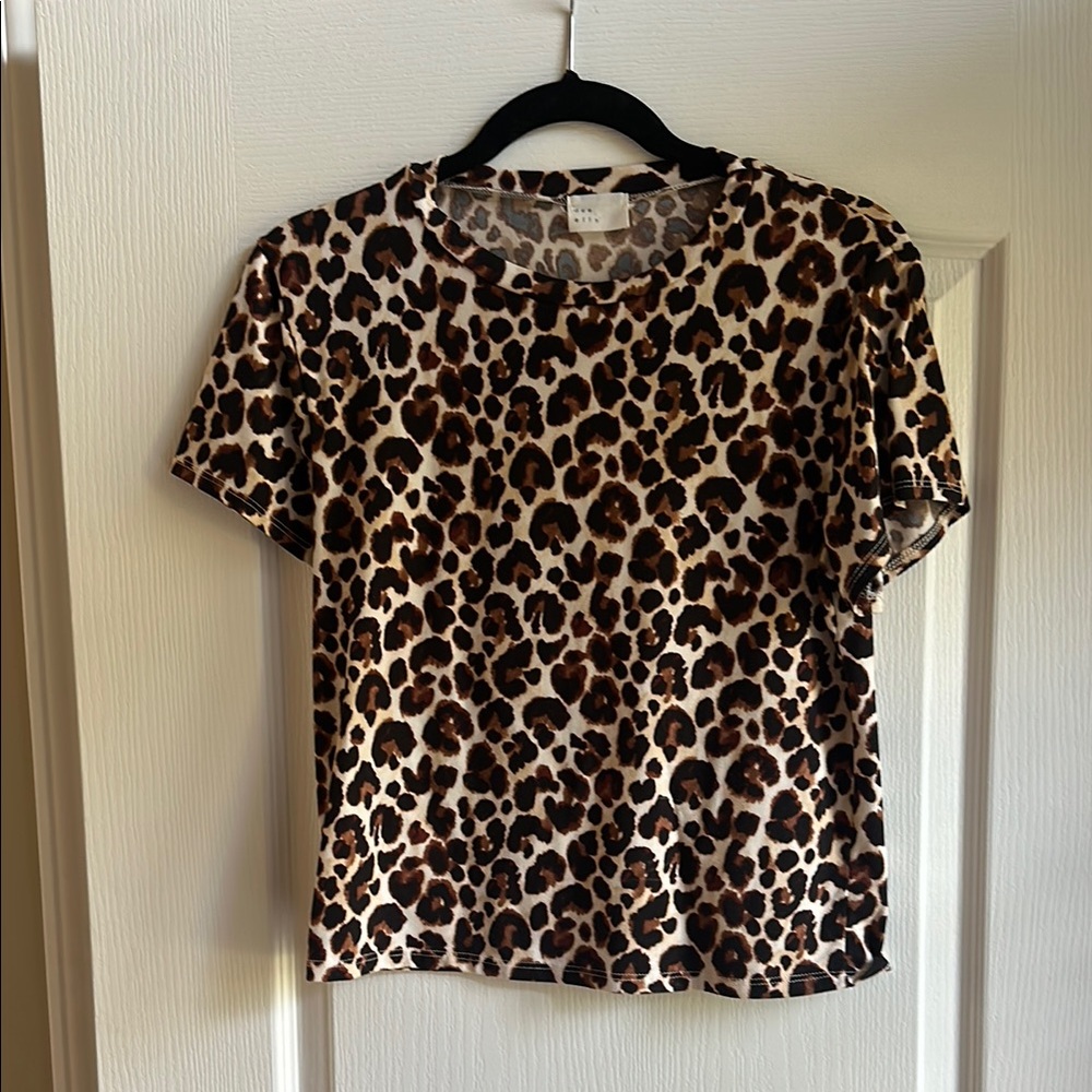 Cheetah t shirt- size S